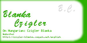 blanka czigler business card